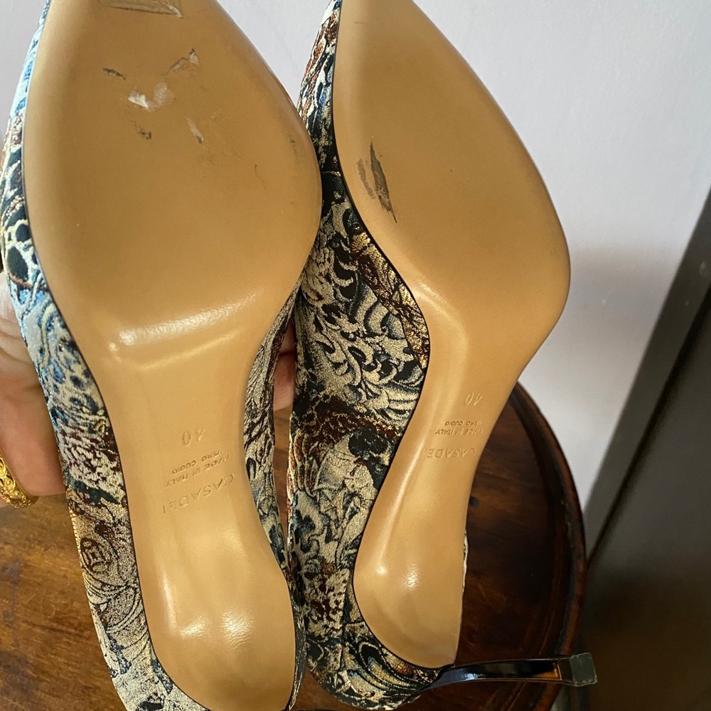Casadei stiletto Geisha print shoes NWT - Picture 6 of 10